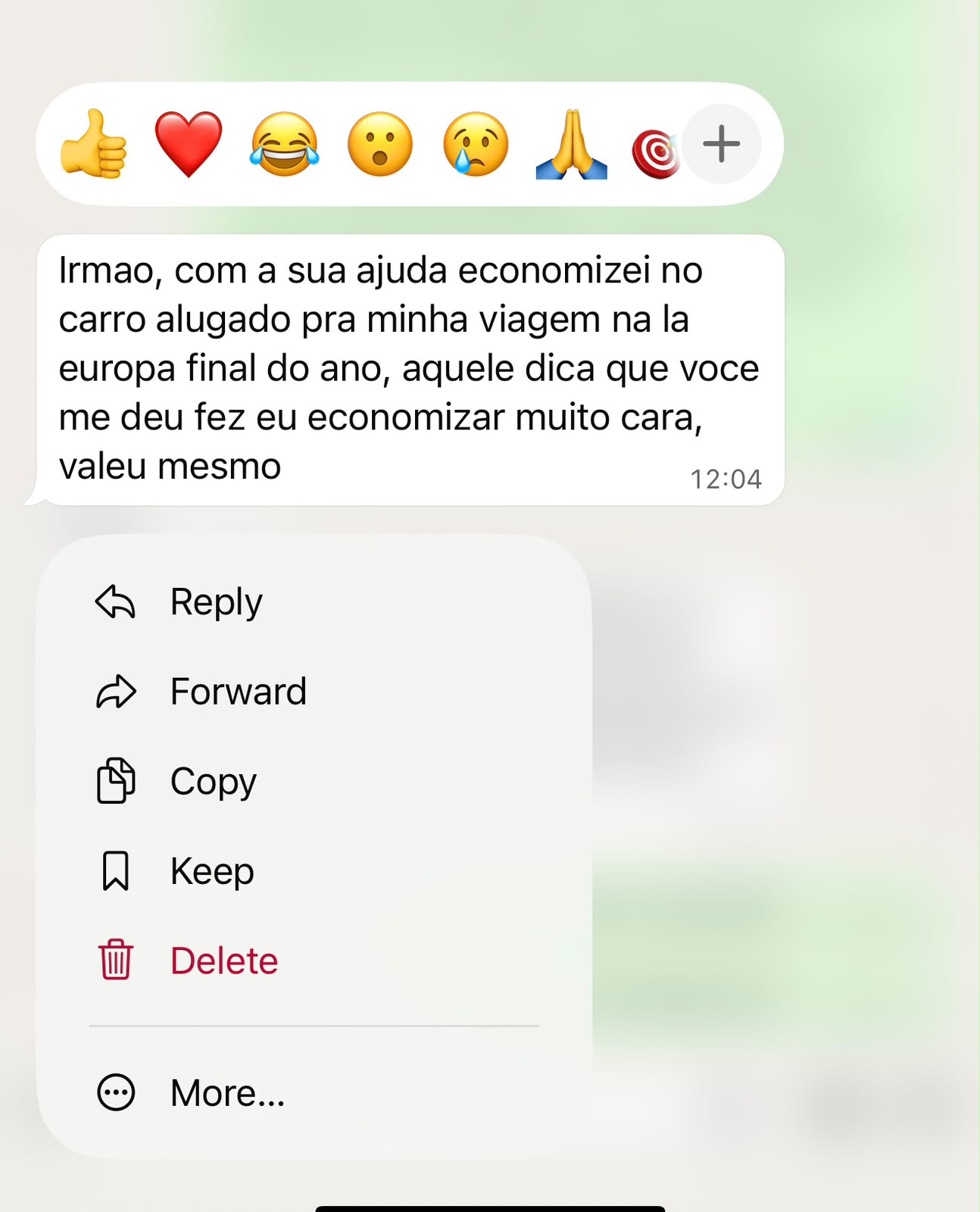 Membro conta que economizou no carro alugado na viagem para a Europa